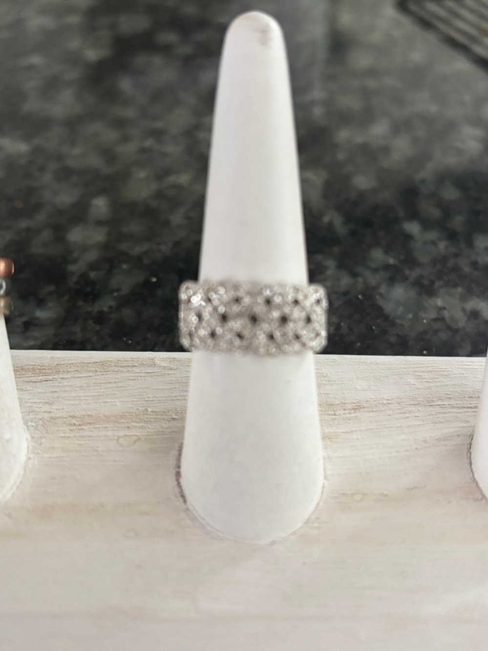 Park Lane Silver-Tone Pave Crystal Band Ring